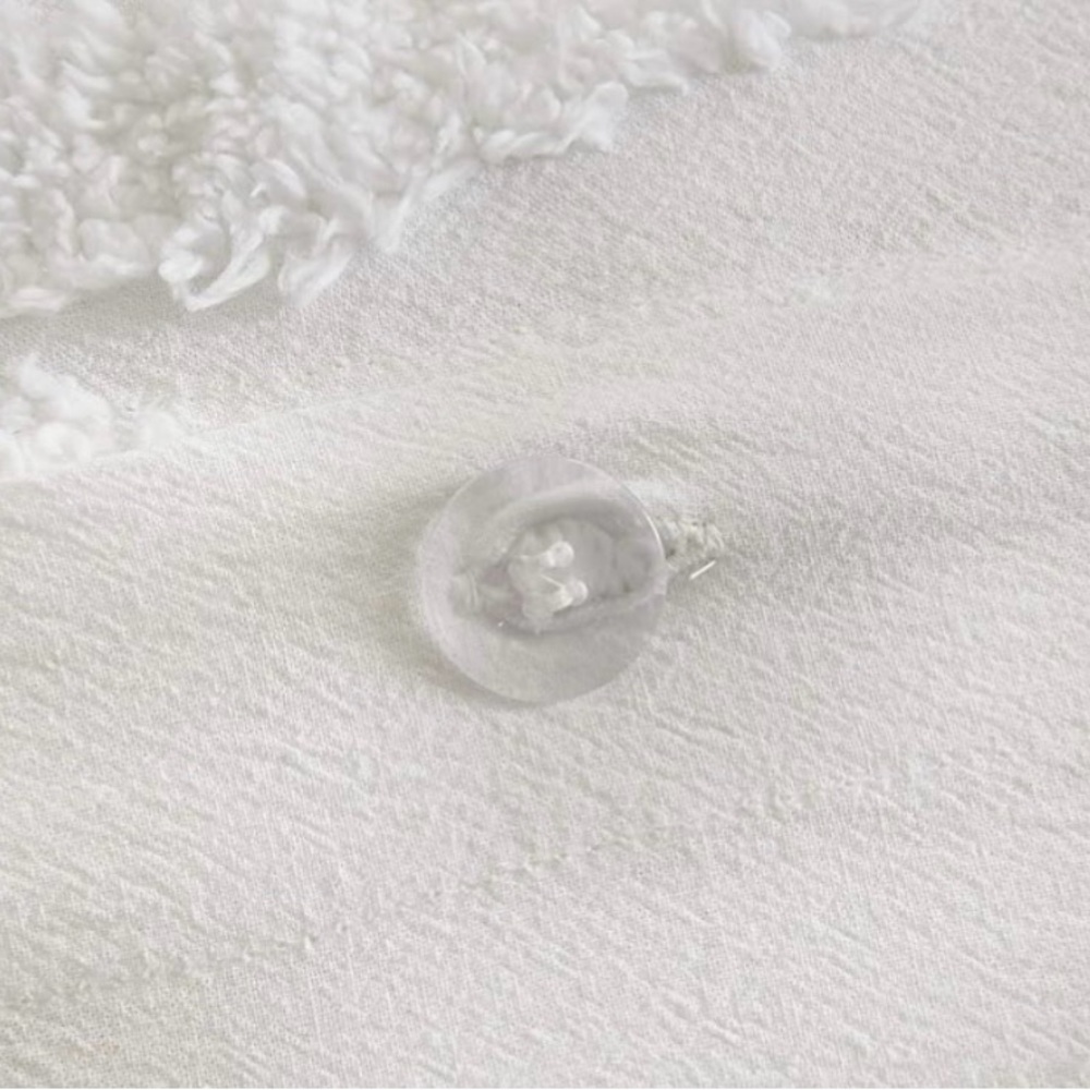 Madison Park Ceiba Tufted Cotton Chenille Duvet Cover Set Queen - Picture 4 of 6